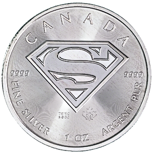 2016 1 oz Canadian Superman Silver Coin (Pre-Owned in Good Condition)