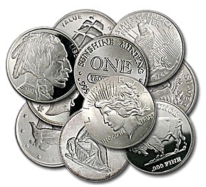 Generic Silver Rounds - Various Designs - 1 oz