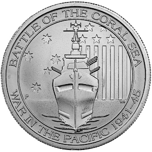 2014 1/2 oz Australian Silver Battle of the Coral Sea Bullion Coin