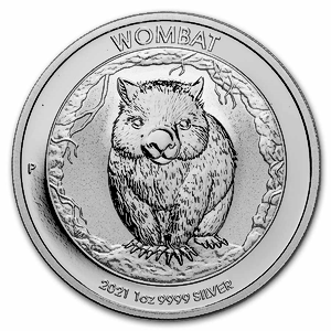 2021 1 oz Australian Silver Wombat Bullion Coin