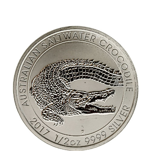 2017 1/2 oz Australian Silver Saltwater Crocodile Bullion Coin (Pre-Owned in Good Condition)