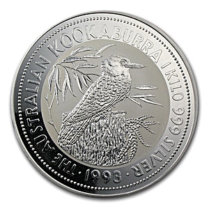 1993 1 Kilogram Australian Silver Kookaburra Bullion Coin