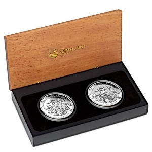 2019 2 oz Australian Silver Kookaburra ANDA Melbourne Money Expo Special Proof Coin Set