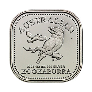 2003 1/2 oz Australian Silver Proof Kookaburra Coin (Pre-Owned in Good Condition)