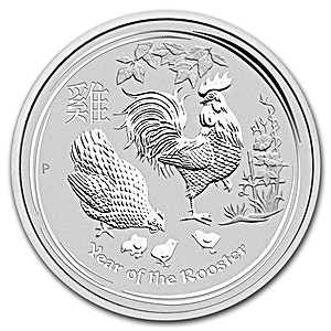 Australian Silver Lunar Series 2017 - Year of the Rooster - 1 oz Australian Silver Lunar Series 2017 - Year of the Rooster - 1 oz