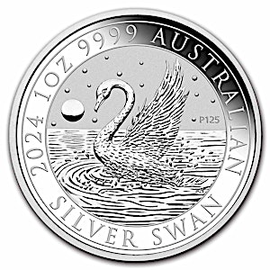 2024 1 oz Australian Silver Swan Bullion Coin (Pre-Owned in Good Condition)