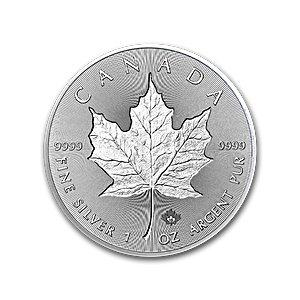2019 1 oz Canadian Silver Incuse Maple Leaf Bullion Coin