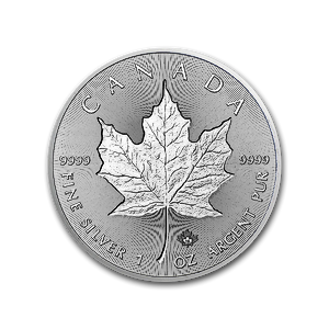 2019 1 oz Canadian Silver Incuse Maple Leaf Bullion Coin