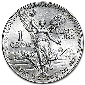 1983 1 oz Mexican Silver Libertad Bullion Coin