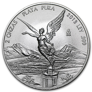 2013 2 oz Mexican Silver Libertad Bullion Coin