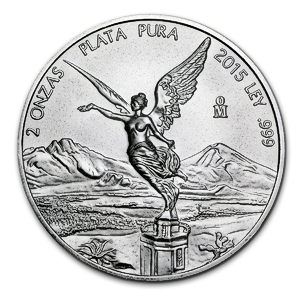 2015 2 oz Mexican Silver Libertad Bullion Coin