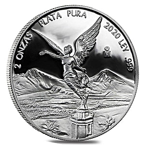 2020 2 oz Mexican Silver Libertad Proof Bullion Coin