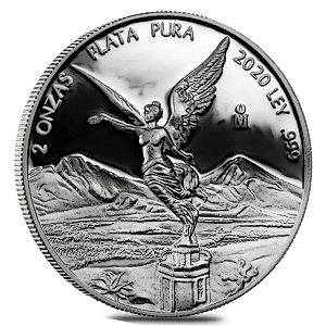 2020 2 oz Mexican Silver Libertad Proof Bullion Coin