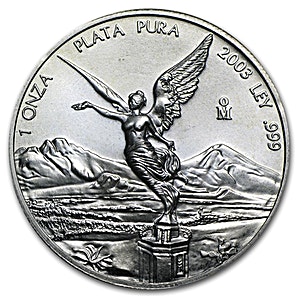 2003 1 oz Mexican Silver Libertad Bullion Coin