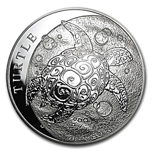 Niue Silver Turtle 2014 - Circulated in Good Condition - 5 oz Niue Silver Turtle 2014 - Circulated in Good Condition - 5 oz