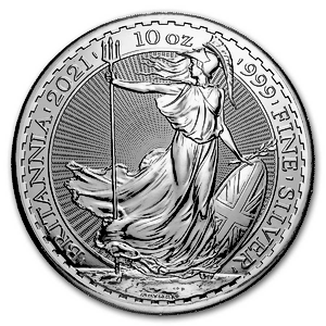 2021 10 oz United Kingdom Silver Britannia Bullion Coin