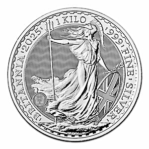 2025 1 Kilogram United Kingdom Silver Britannia Bullion Coin