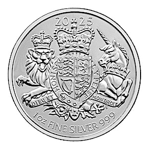 2025 1 oz United Kingdom Silver Royal Arms Bullion Coin