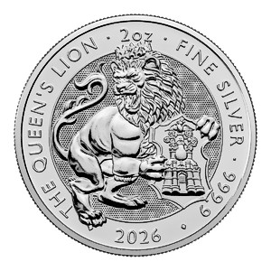2026 2 oz United Kingdom Silver Tudor Beasts Bullion Coin - The Queen's Lion