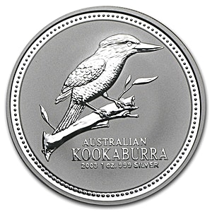 2003 1 oz Australian Silver Kookaburra Bullion Coin