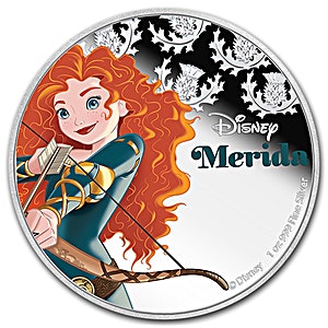 2016 1 oz Niue Disney Princess Merida Silver Coin