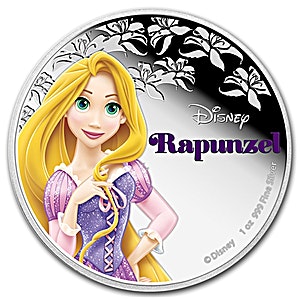 2016 1 oz Niue Disney Princess Rapunzel Silver Coin