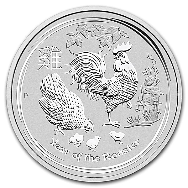 Australian Silver Lunar Series 2017 - Year of the Rooster - 10 oz Australian Silver Lunar Series 2017 - Year of the Rooster - 10 oz