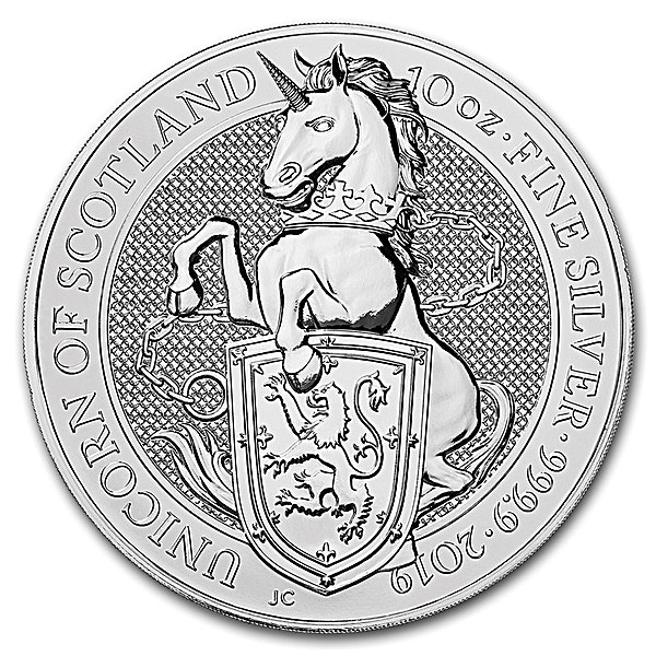 United Kingdom Silver Queen's Beast 2019 - Unicorn - 10 oz United Kingdom Silver Queen's Beast 2019 - Unicorn - 10 oz