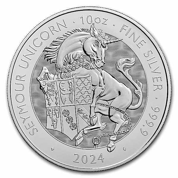 Buy 2023 10 oz UK Tudor Beasts 'The Seymour Unicorn' Silver Coin