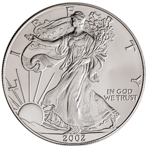 2002 1 oz American Silver Eagle Bullion Coin