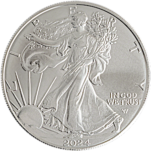2024 1 oz American Silver Eagle Bullion Coin (BU)