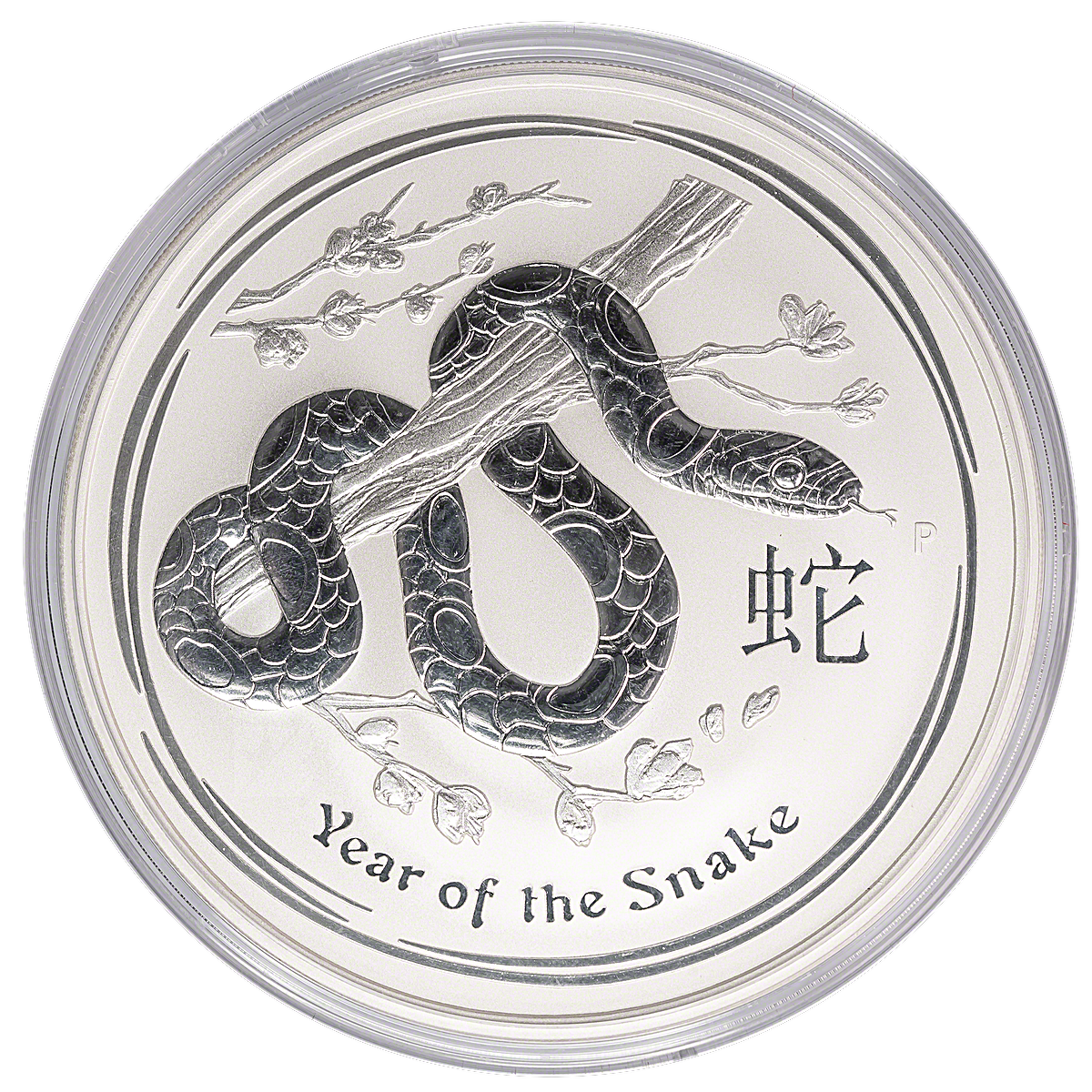 China 2013 Lunar Zodiac Snake Year Round Silver Coin 1oz 10 Yuan COA 