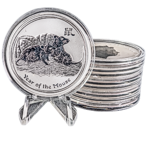 5 pcs of 1 oz 2008 Australian Silver Lunar Series 