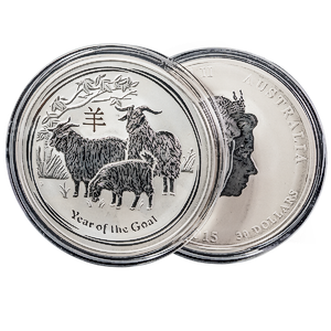 2 pcs of 1 kilogram 2015 Australian Silver Lunar Series 