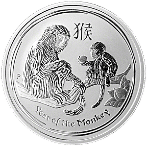 Australian Silver Lunar Series 2016 - Year of the Monkey - 1/2 oz