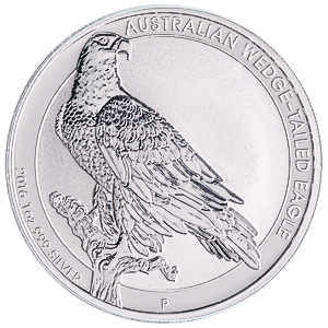 2016 1 oz Australian Wedge Tailed Eagle Silver Bullion Coin (Pre-Owned in Good Condition)
