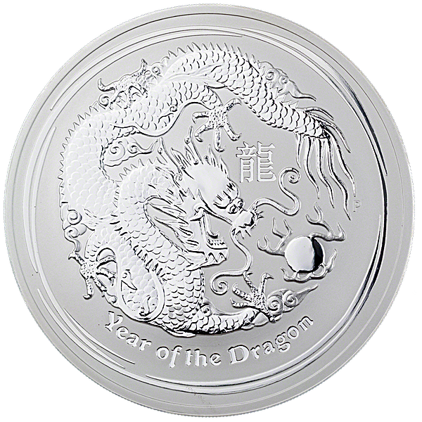 Australian Silver Lunar Series 2012 - Year of the Dragon - 1 kg