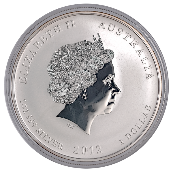 Australian Silver Lunar Dragon 2012 - Lion Privy - 1 oz