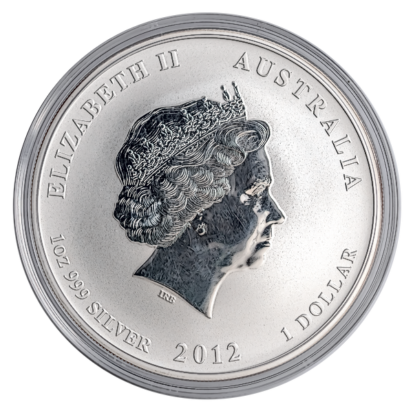 Australian Silver Lunar Series 2012 - Year of the Dragon - 1 oz