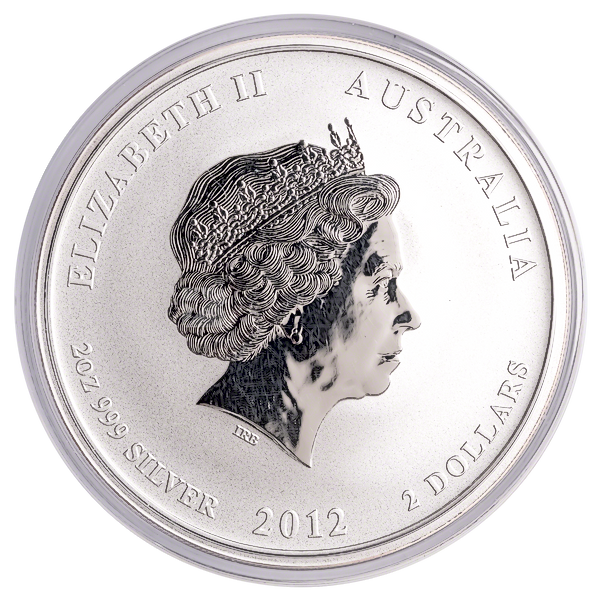 Australian Silver Lunar Series 2012 - Year of the Dragon - 2 oz
