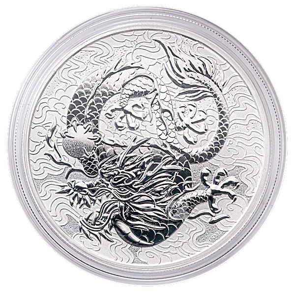 Australian Silver Lunar Dragon 2012 - Lion Privy - 1 oz