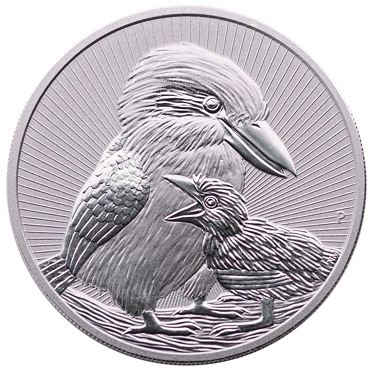 Australian Silver Mother and Baby Kookaburra 2020 - Piedfort - 2 oz