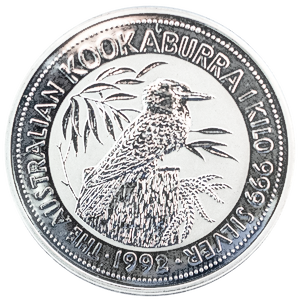 1992 1 Kilogram Australian Silver Kookaburra Bullion Coin