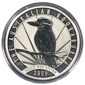 2009 1 kilogram Australian Silver Kookaburra Coin