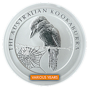 1 oz Australian Silver Kookaburra Bullion Coin (Various Years)