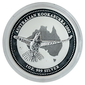 2002 1 oz Australian Silver Kookaburra Bullion Coin