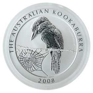 2008 1 oz Australian Silver Kookaburra Bullion Coin