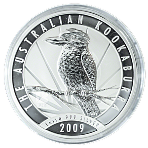 2009 1 Kilogram Australian Silver Kookaburra Bullion Coin