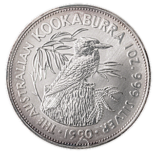 1990 1 oz Australian Silver Kookaburra Bullion Coin