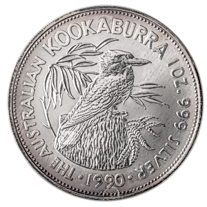 1990 1 oz Australian Silver Kookaburra Bullion Coin